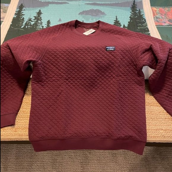 L.L. Bean | Sweaters | Mens Ll Bean Quilted Crewneck Sweatshirt Large |  Poshmark